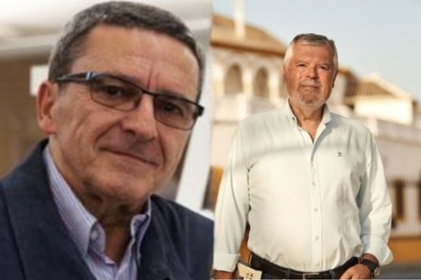 Los críticos taurinos Antonio Lorca y Carlos Crivell, ganadores de la II edición del ‘Premio Marcelino Moronta’ otorgado por ANPTE